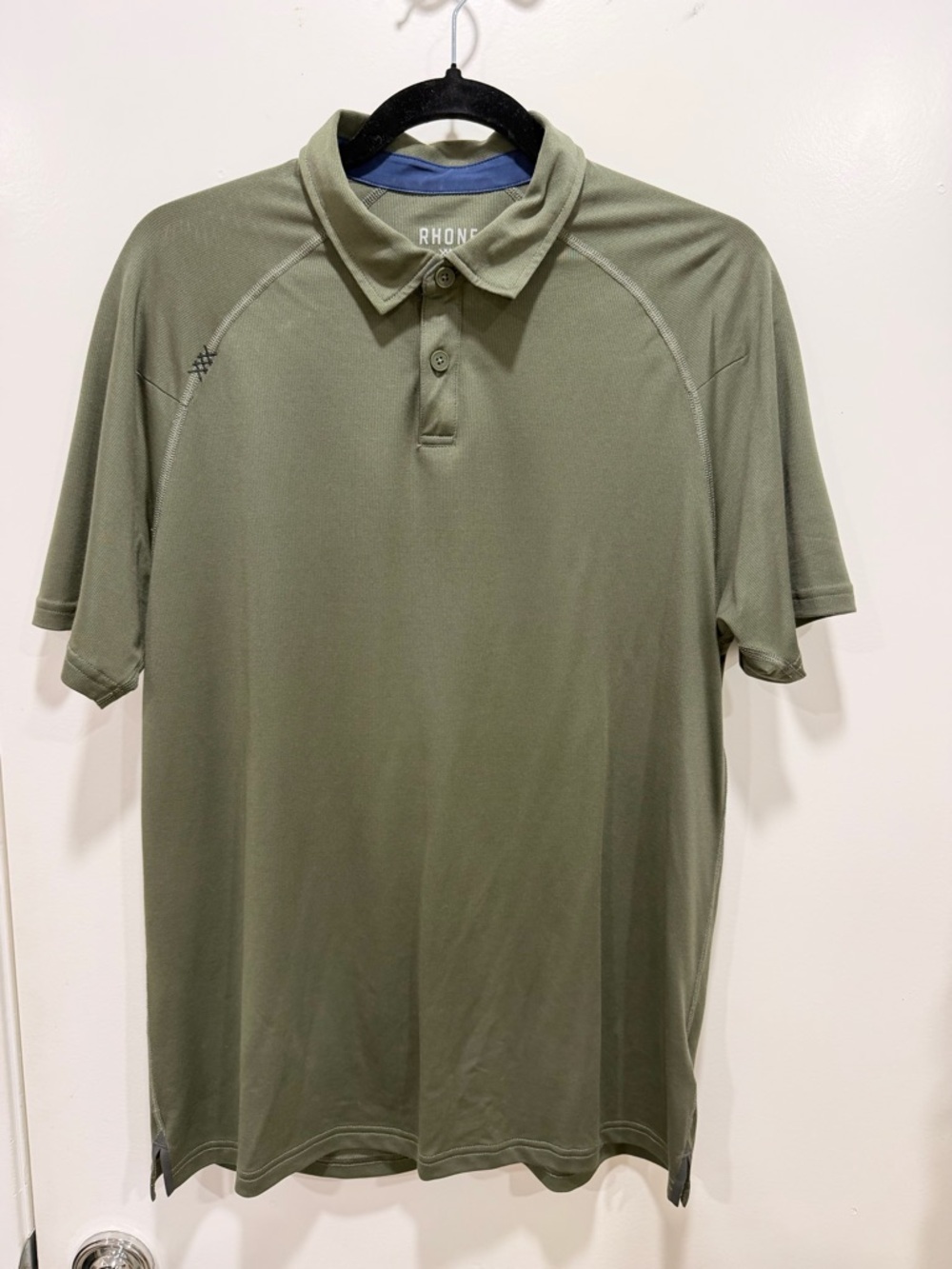 RHONE Olive Green Men's Performance Polo